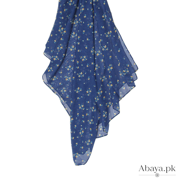 Georgette royal Blue Mcbloom hijab