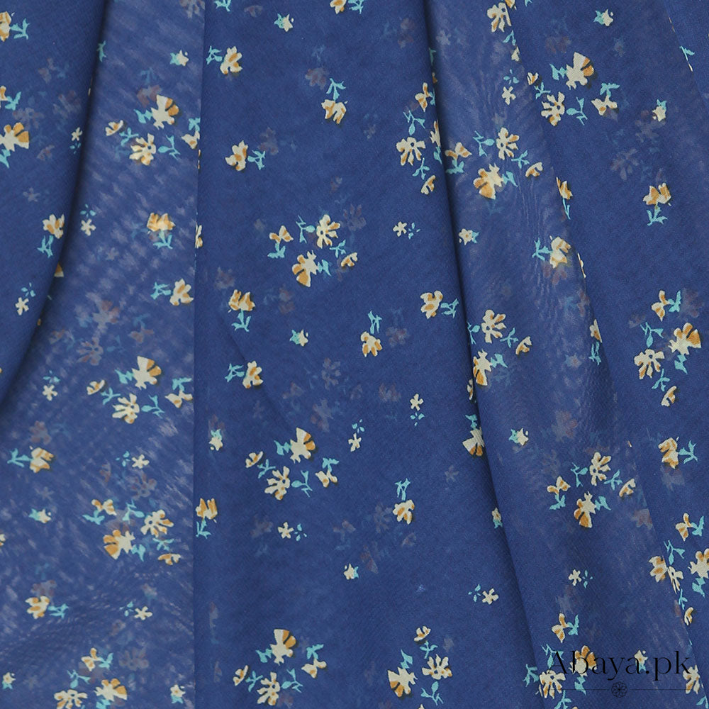 Georgette royal Blue Mcbloom hijab