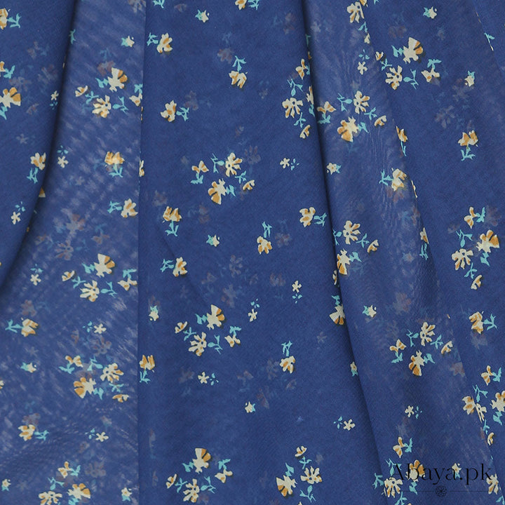 Georgette royal Blue Mcbloom hijab