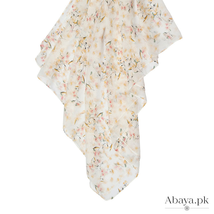 Georgette Off White Pale Hijabs