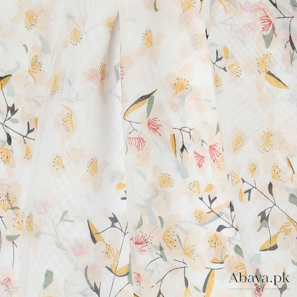 Georgette Off White Pale Hijabs