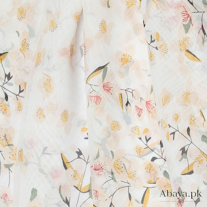 Georgette Off White Pale Hijabs