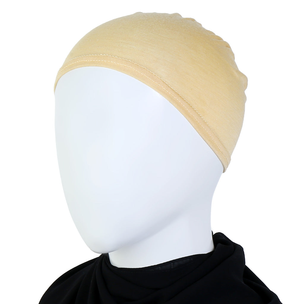 Pale Golden Lastic Hijab Cap