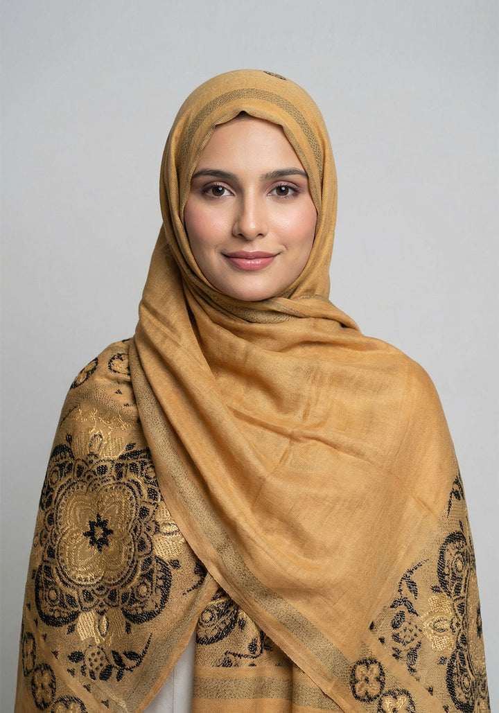 Humna Lawn Hijab - Yellow