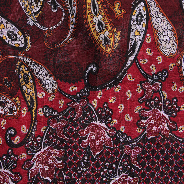Manoush Lawn Hijab - burgundy