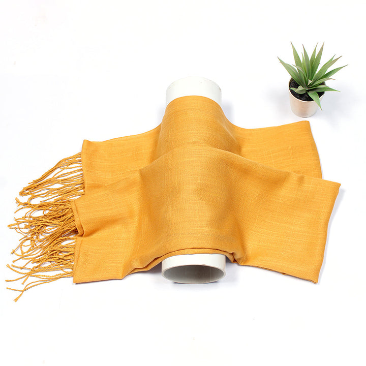 Cashmere Lawn Hijab-Yellow
