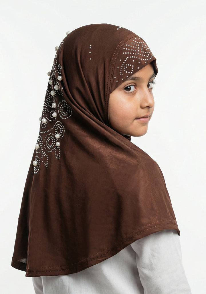 Kids Makhna Pearls - Brown