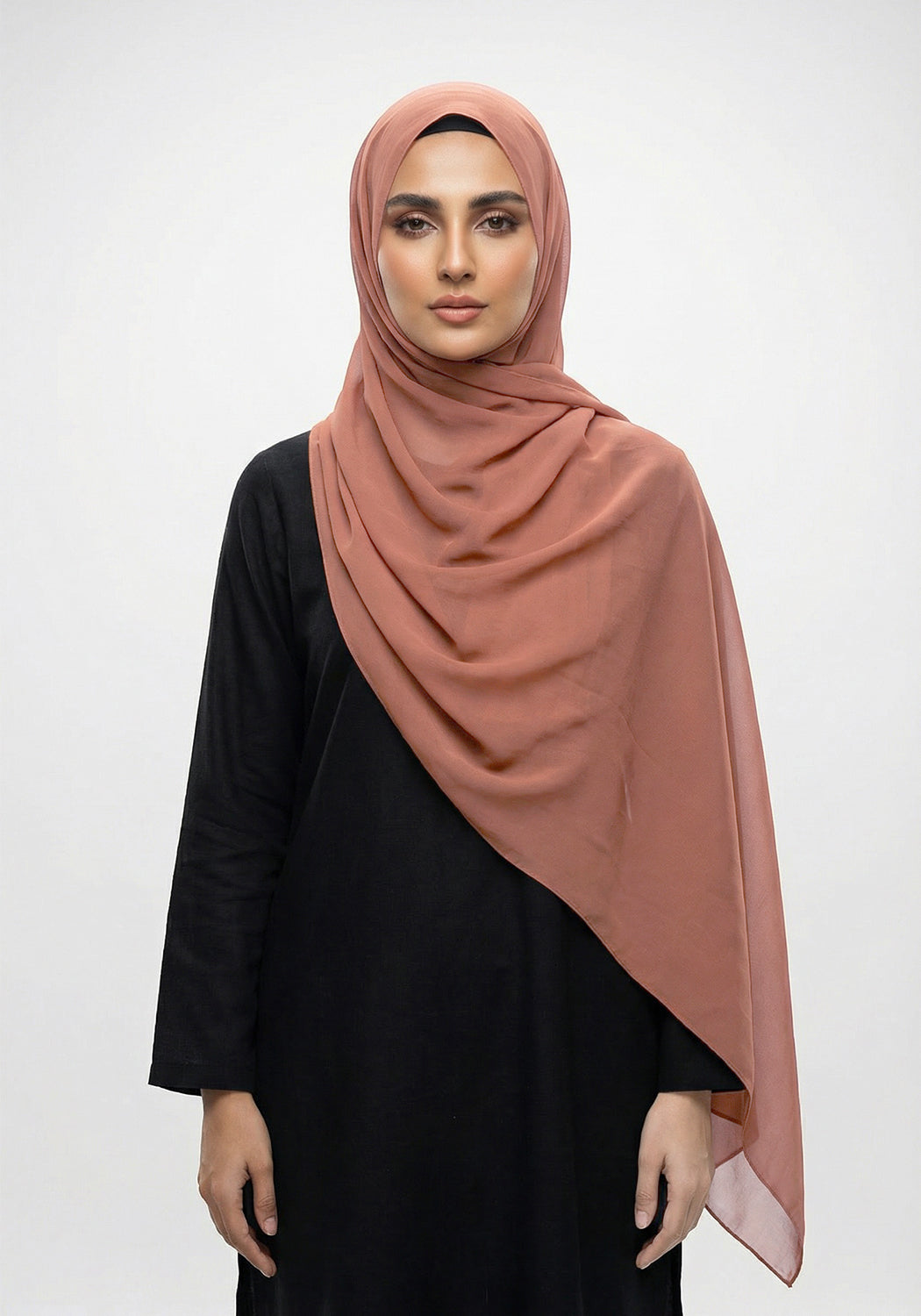 Choco Chiffon Hijab - Peach