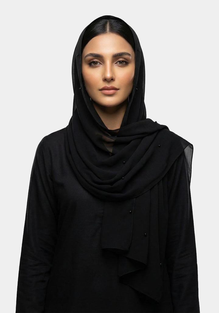 Maya Chiffon Hijabs - Black
