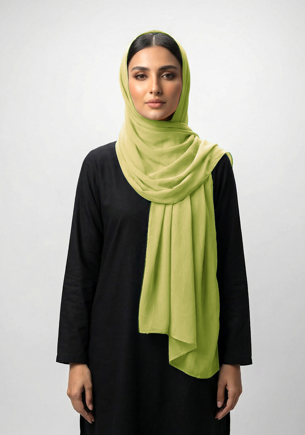 Plain Classic Georgette Hijab - Light Green