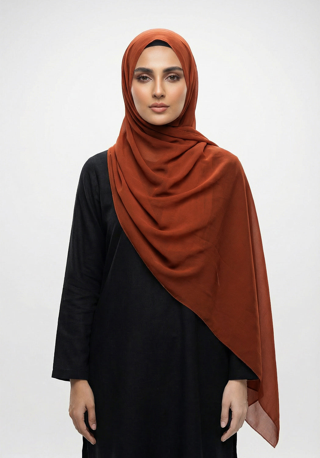 Choco Chiffon Hijab - Brown