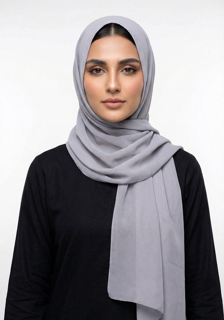 Solid Chiffon Grey