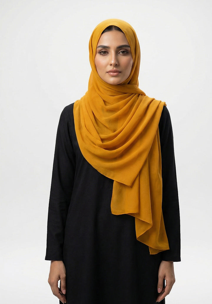 Sandy Chiffon Hijabs - Mustard