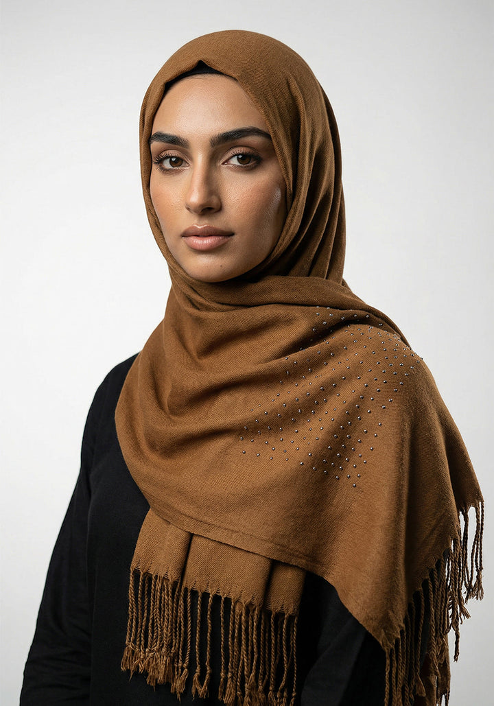 Sehar Wool Hijab - Brown