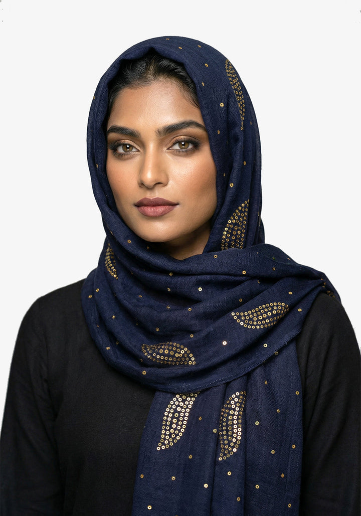 Turkish Square-Leaf-Navy Blue