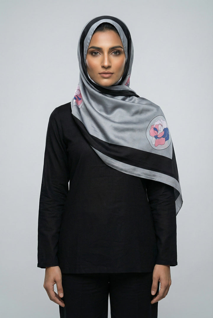 Silk Branded-Silver-Black