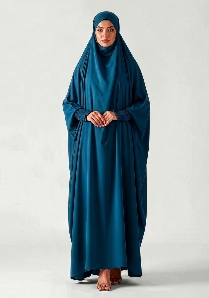 Saudi Jilbab - Teal Blue
