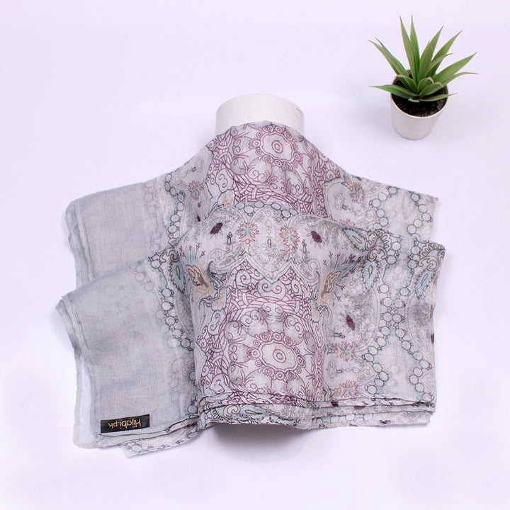 Yasmin Cotton Hijab - Grey