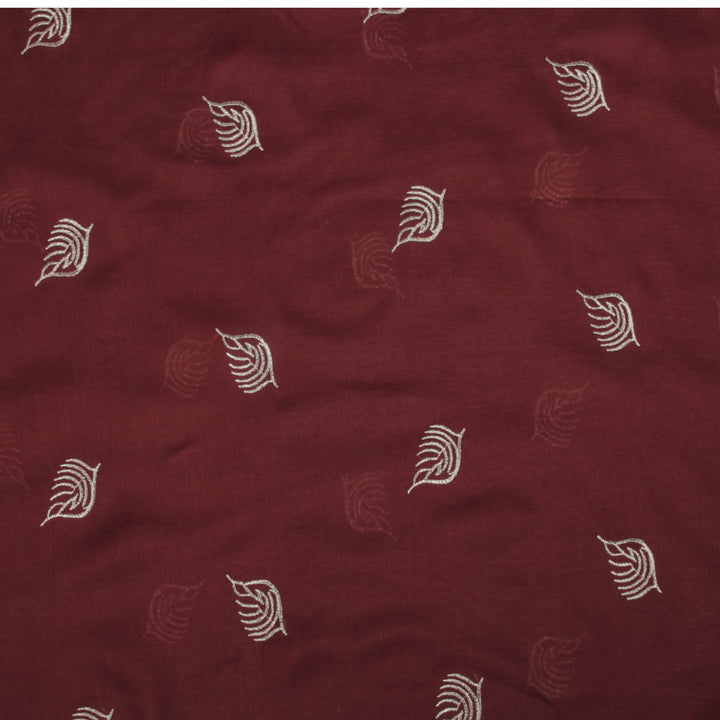 Lawn Embroadry-Maroon