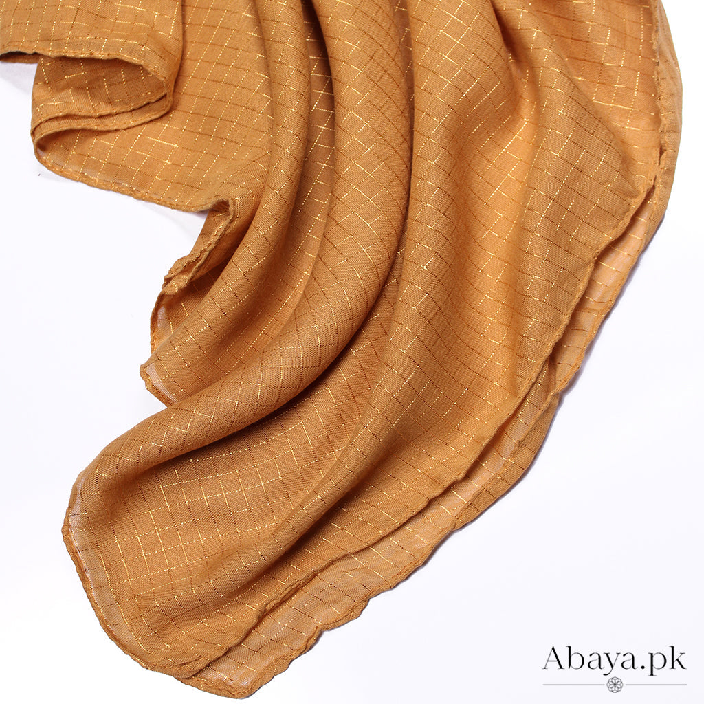 Square Lawn Hijab Mustard