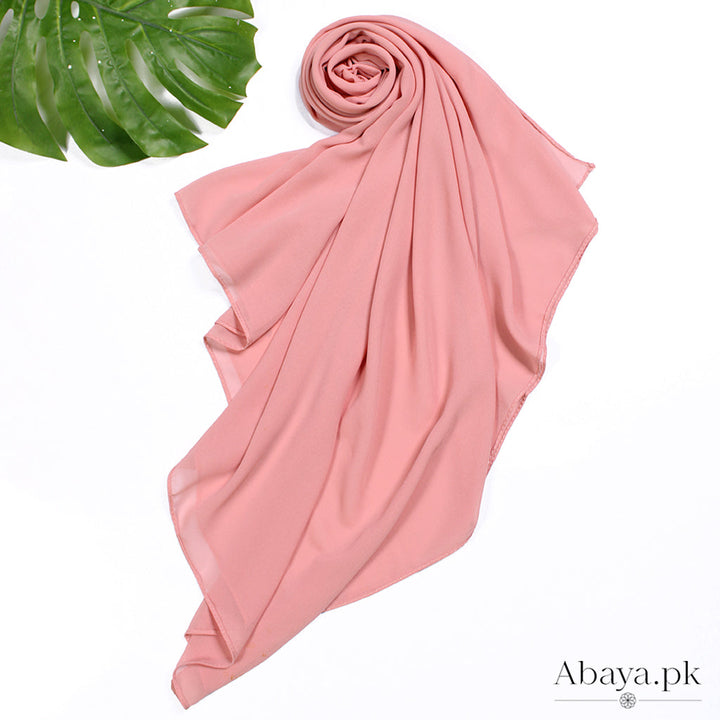 Plain Chiffon Peach -24