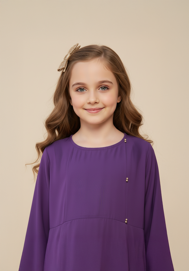 Royal Purple Kids Abaya
