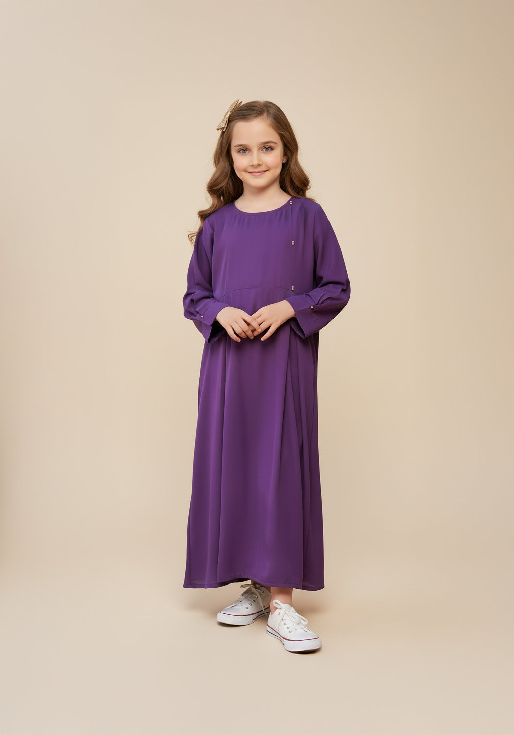 Royal Purple Kids Abaya
