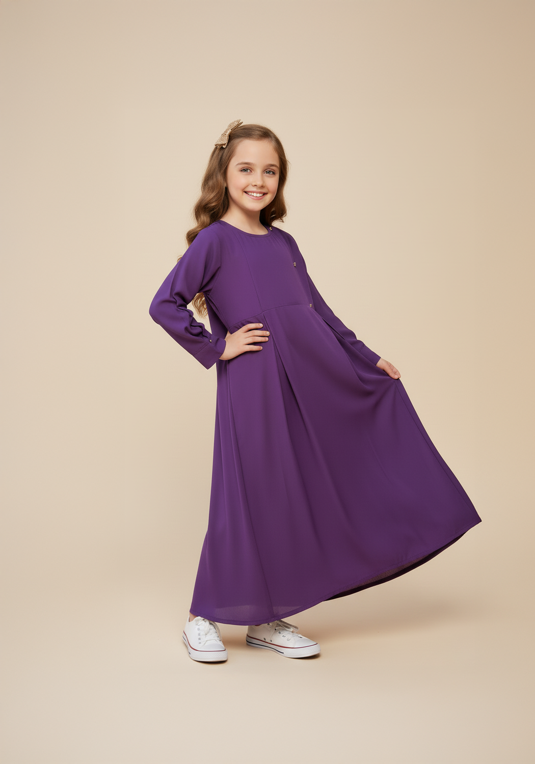 Royal Purple Kids Abaya