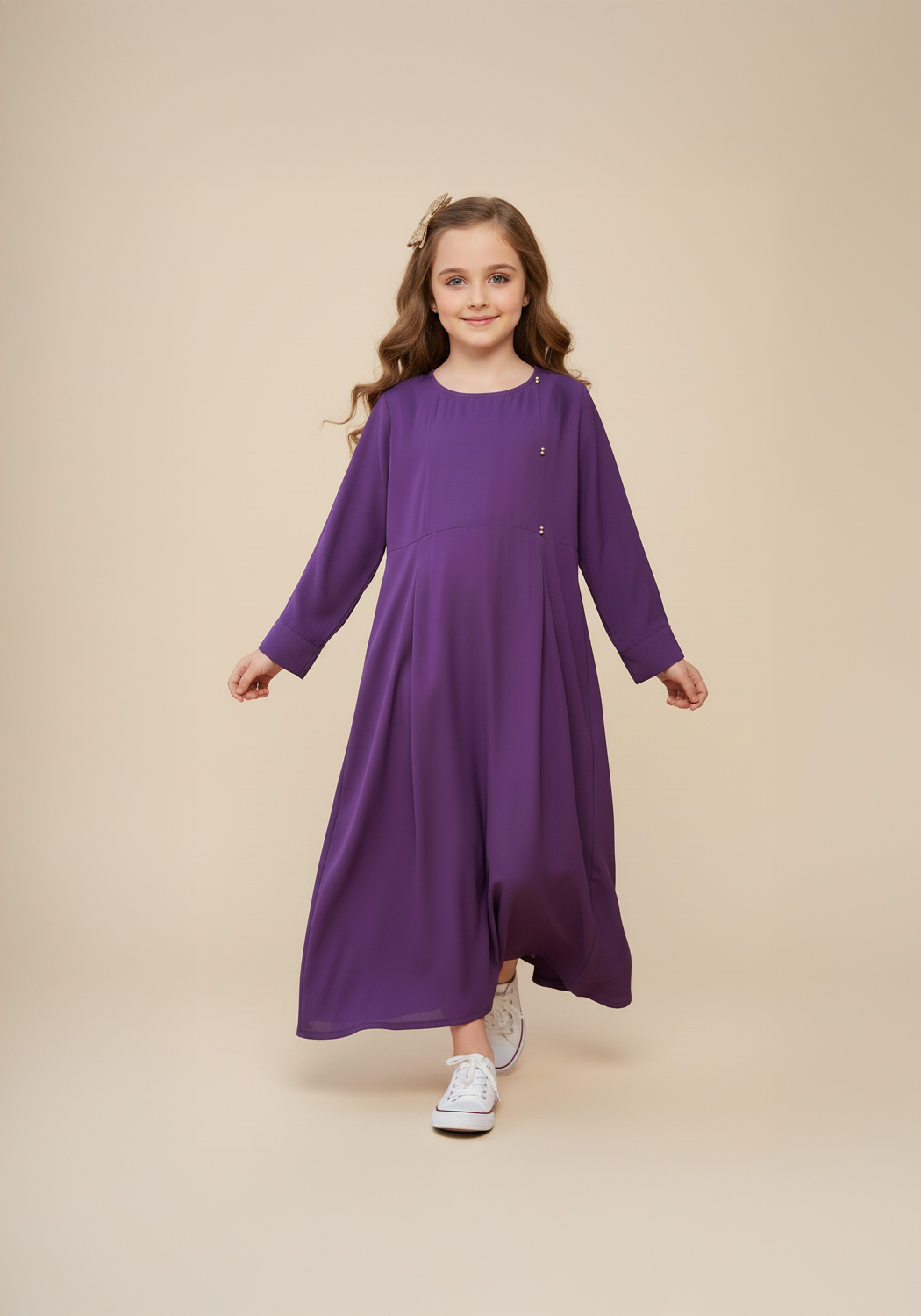 Royal Purple Kids Abaya