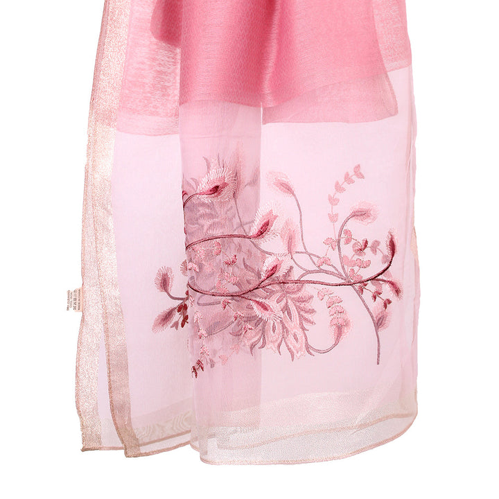 Organza Embroidery T-Pink