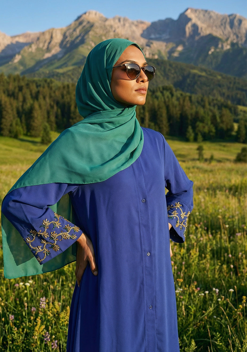 Sapphire Horizon Abaya