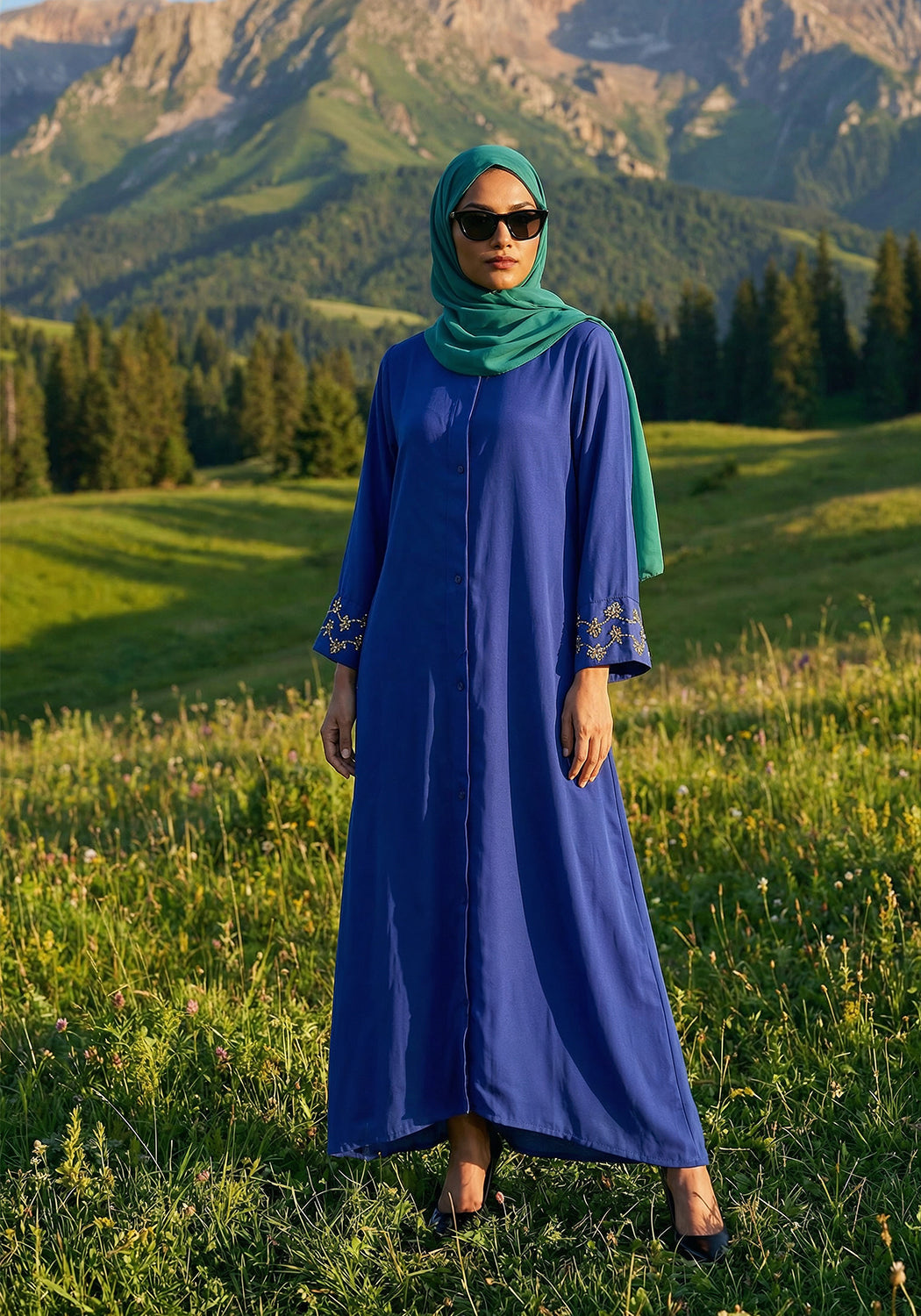 Sapphire Horizon Abaya
