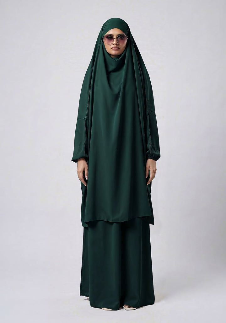 Two-Piece Jilbab - Dark Green