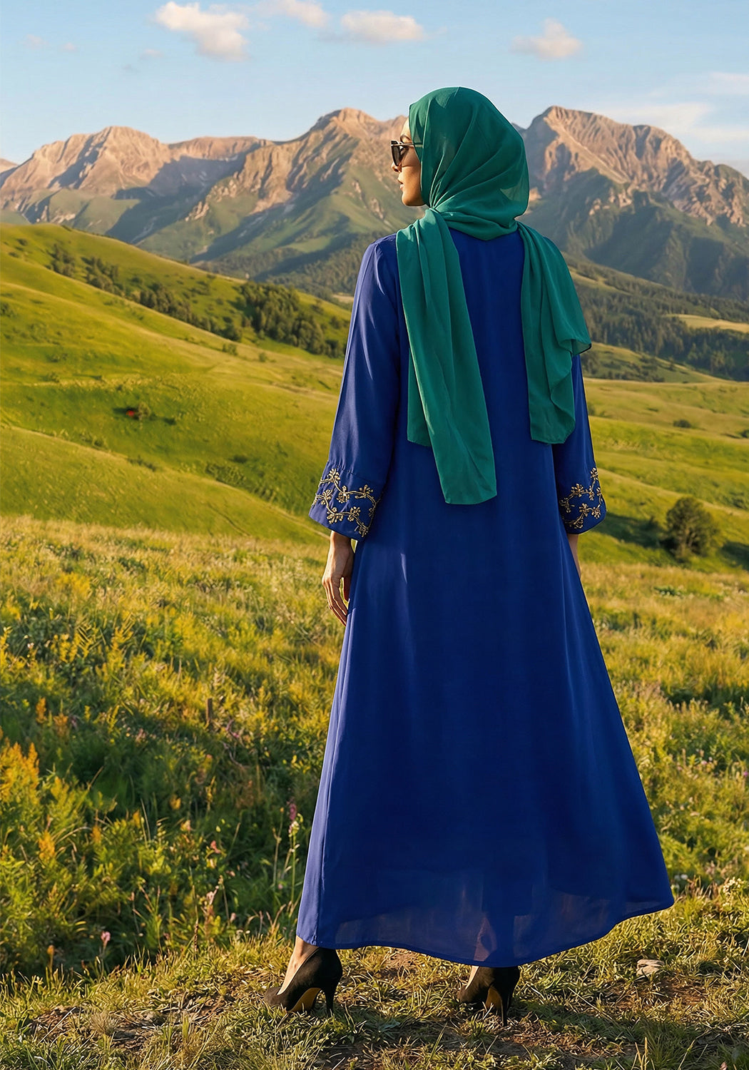 Sapphire Horizon Abaya