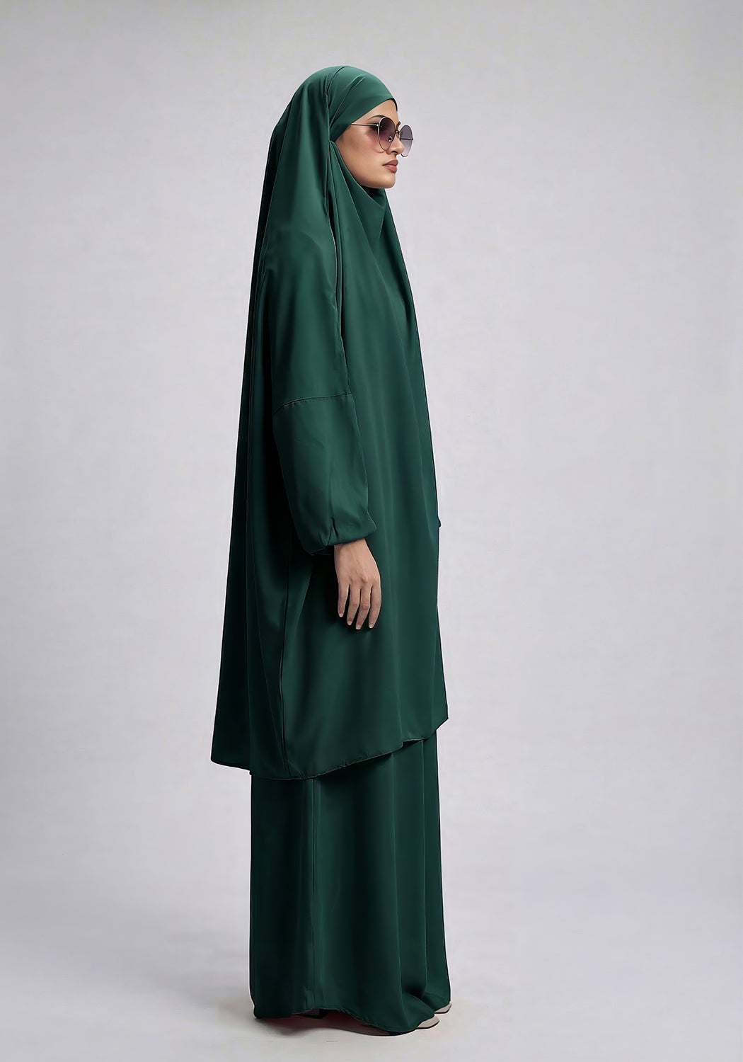 Two-Piece Jilbab - Dark Green
