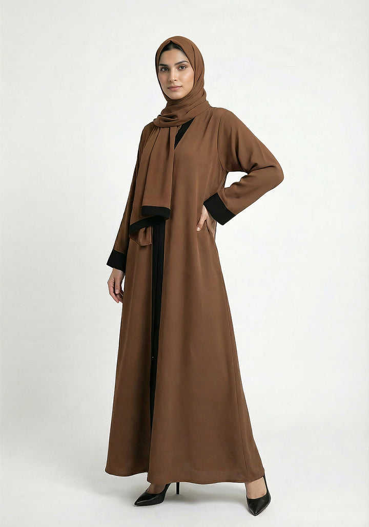 Pristine Caramel Abaya | The Classic Edits