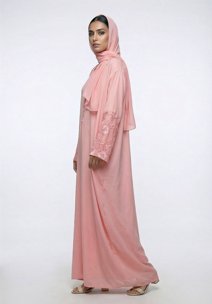 Floral Pink Abaya