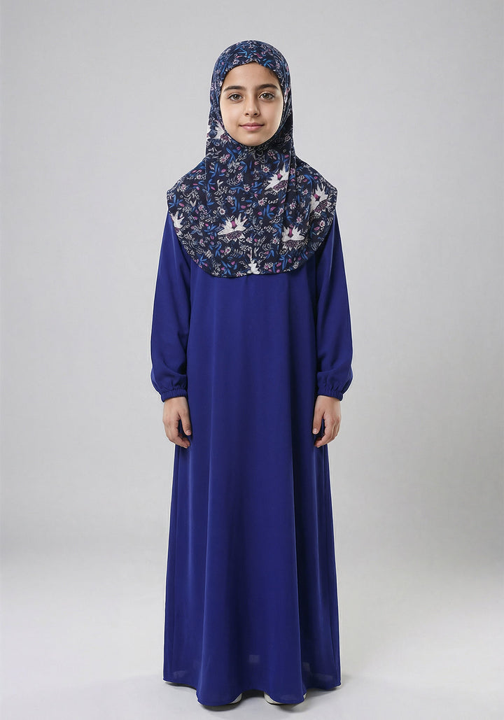 Royal Blue Hoodie Abaya