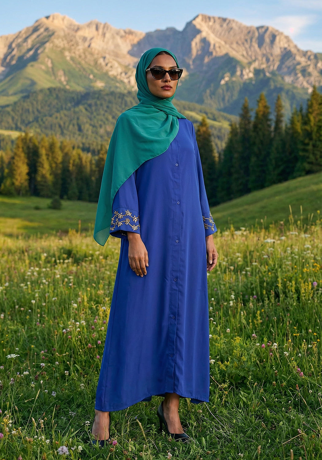 Sapphire Horizon Abaya