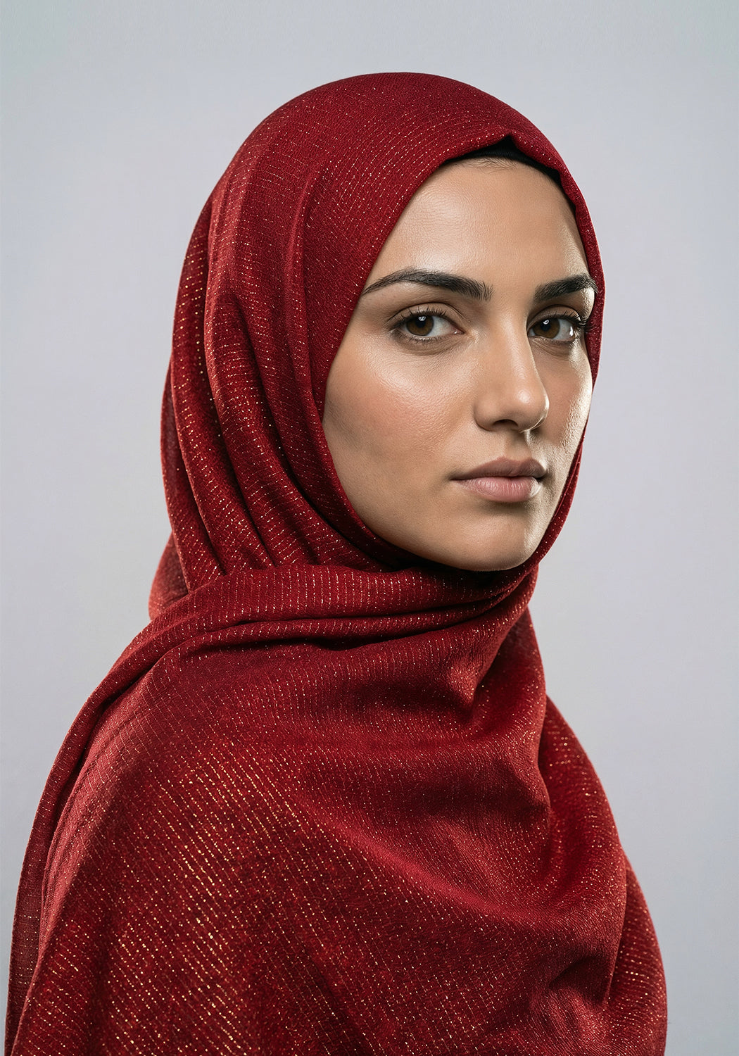 Ferial Lawn Hijab - Red