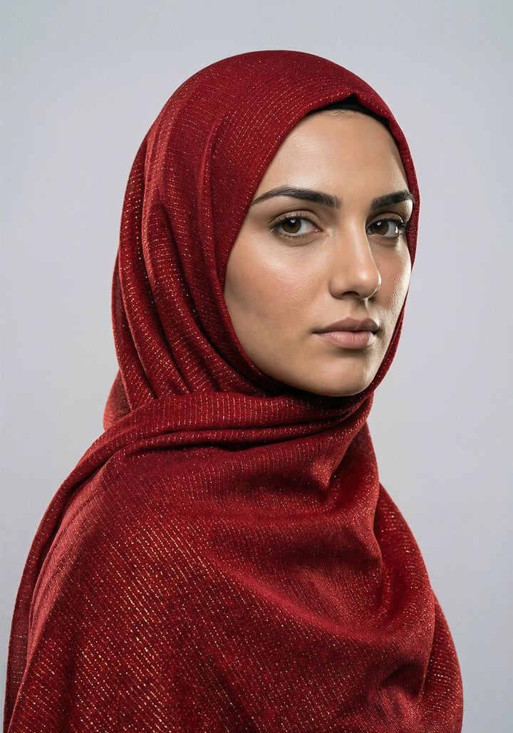 Ferial Lawn Hijab - Red