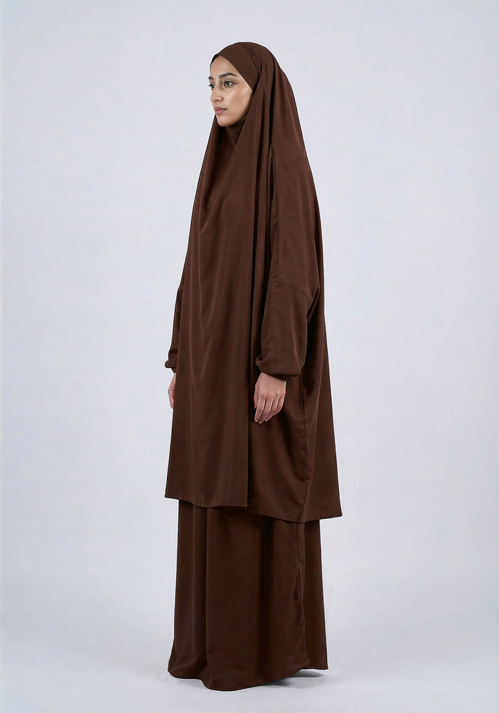 Two-Piece Jilbab - Dark Brown