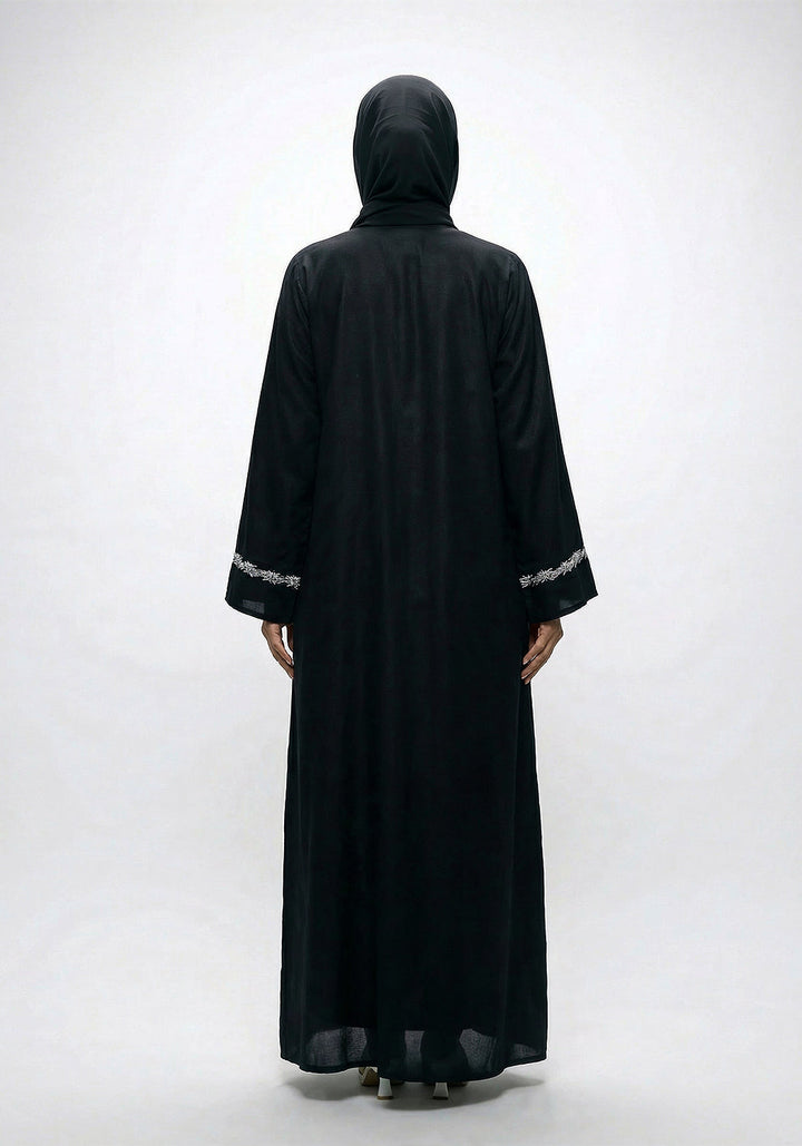 Black and Grey Abaya | Serene Threads