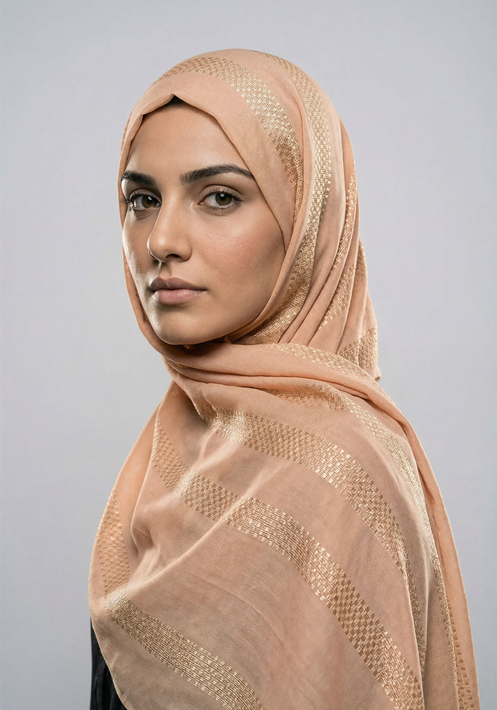 Asima Lawn Hijab Cream