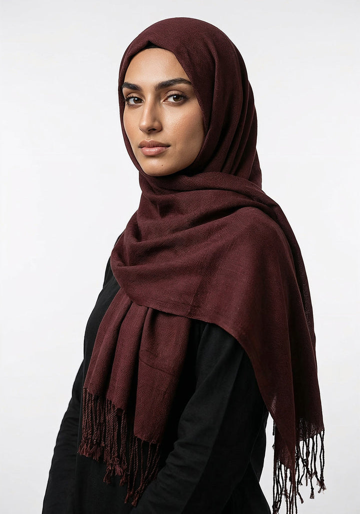 Arezoo Turkish Lawn Hijab - Dark Brown
