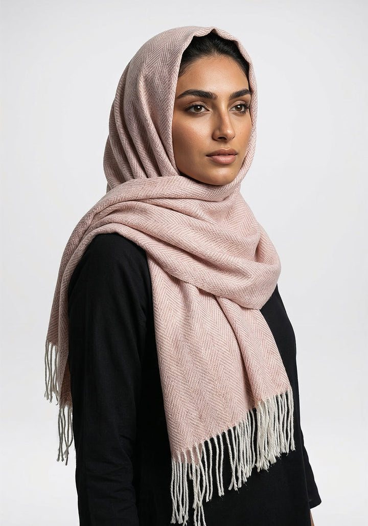 Amna Wool Hijab - Peach