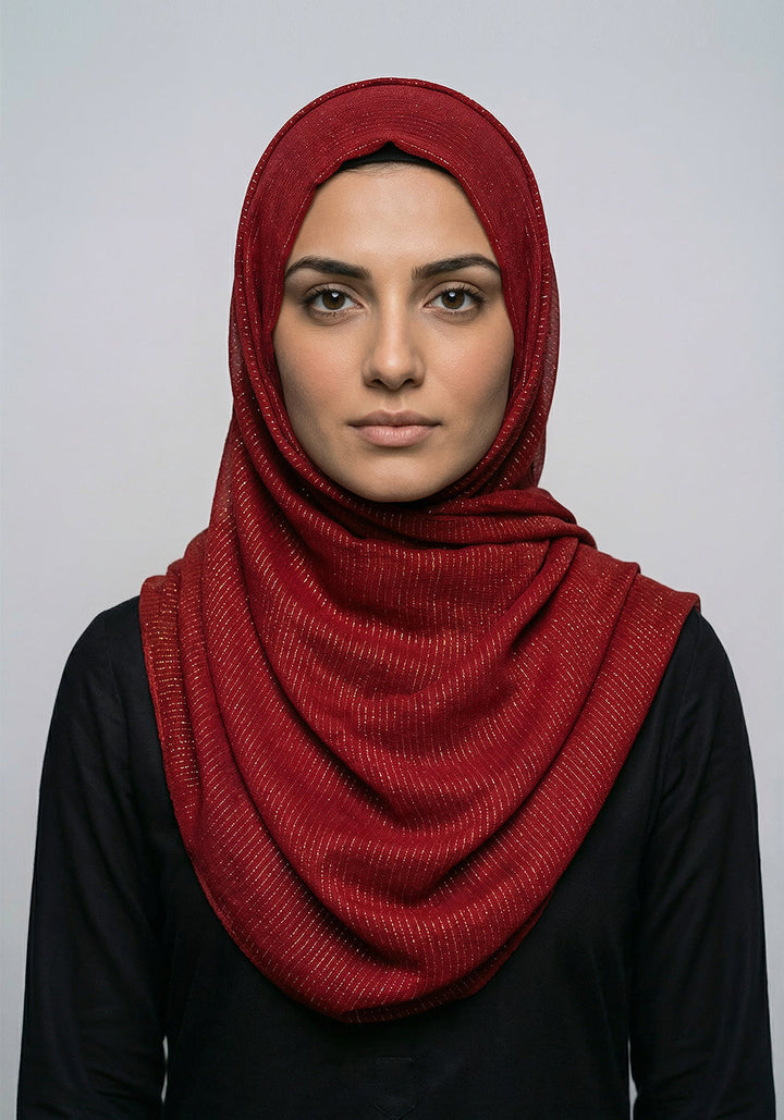 Ferial Lawn Hijab - Red