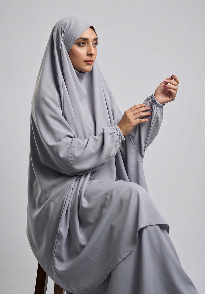 Two-Piece Jilbab - Grey