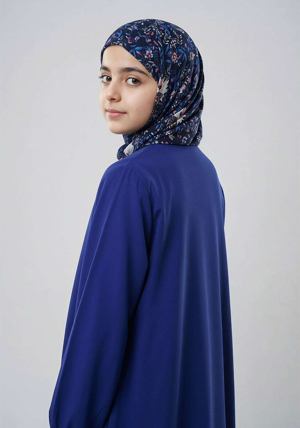 Royal Blue Hoodie Abaya