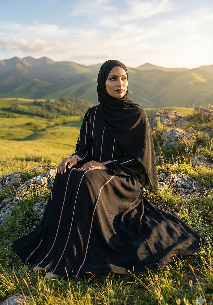 Nida Contrast Abaya